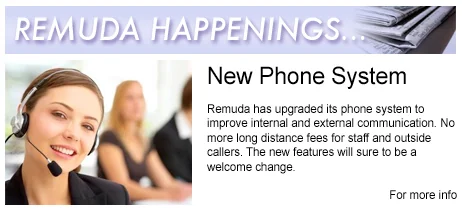 Remuda Happenings internal communication announcing a new phone system.